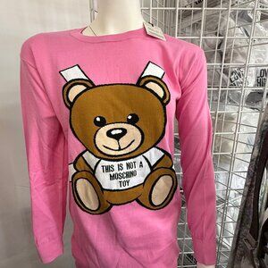 Love Moschino Pink Teddy Bear Crewneck
